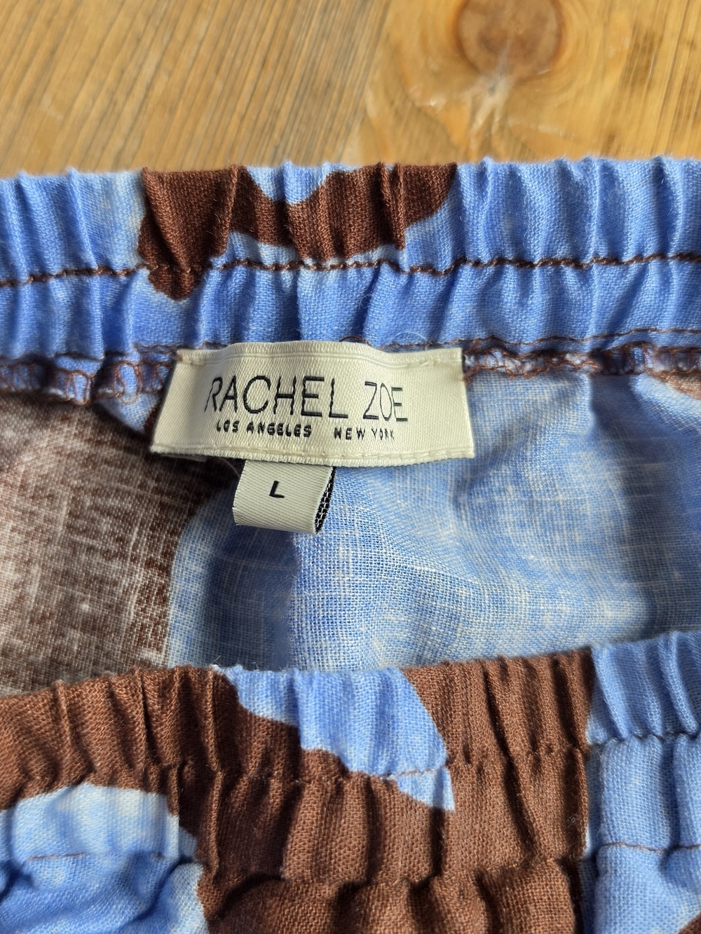 Rachel Zoe Blue Floral Skirt Size L - Picture 3 of 4